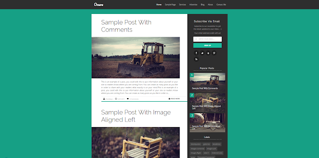 Ozura - A Responsive Blogger Template Free Download