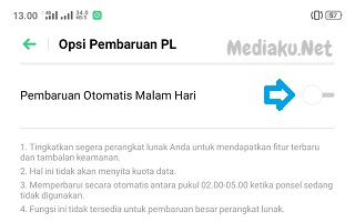 Mematikan Pembaruan Otomatis Di HP Realme 5i