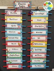 Classroom Leadership Chart; every student gets a chance to lead! | Apples to Applique