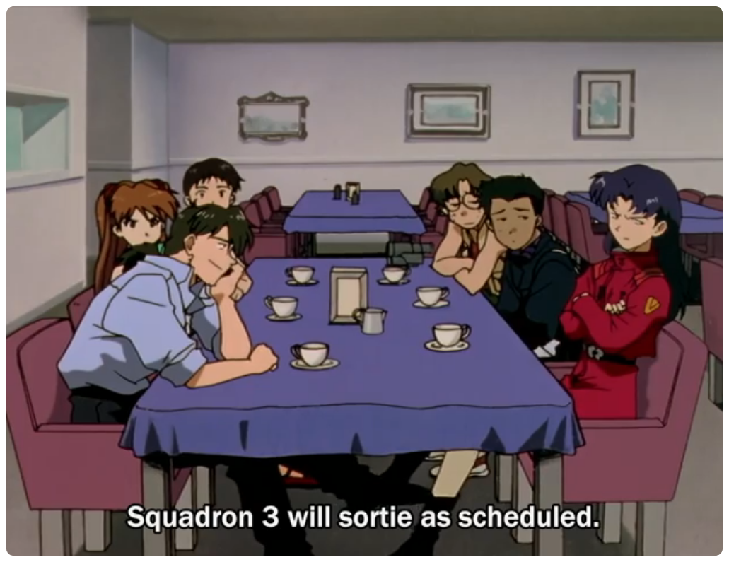 Evangelion Sortie Scene