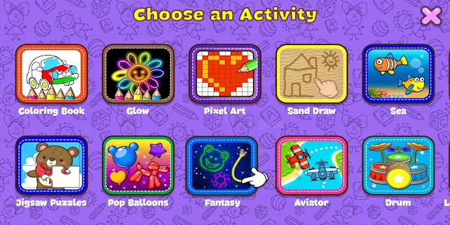 لعبة coloring and learn لعبة تعلم وتلوين