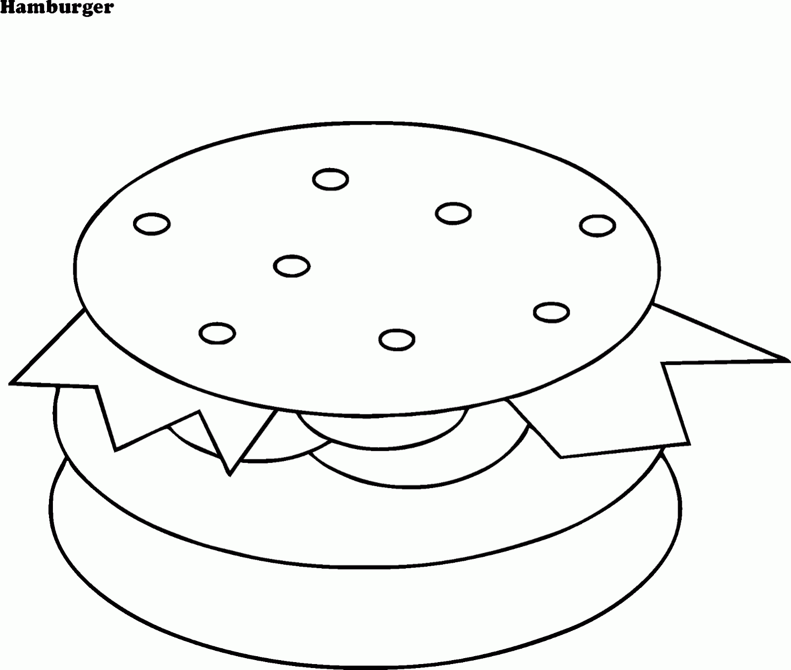 Mewarnai Gambar Hamburger - Contoh Anak PAUD