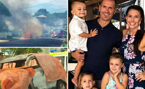 Rugby star ‘deliberately kills his three kids and wife by setting car on fire then jumped into flames’