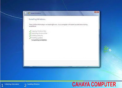 PROSES INSTALASI WINDOWS 7