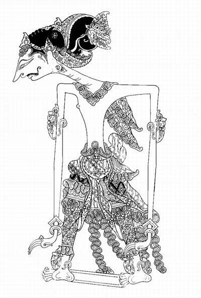 Sketsa Wayang Arjuna Hitam Putih Ki Dalang Rohmad Hadiwijoyo