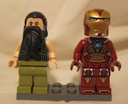 Iron Man comes with the usual range of transclear blue bricks to create a .