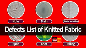 Defects List of Knitted Fabric
