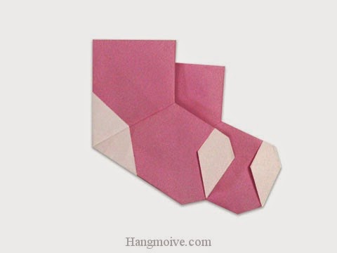 Cách gấp, xếp đôi tất bằng giấy origami - Video hướng dẫn xếp hình đồ thời trang - How to fold a Socks