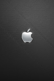 Shiny Silver Apple iPhone Wallpaper By TipTechNews.com