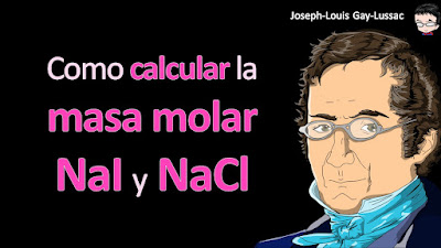 Como calcular la masa molar de NaI y NaCl a cuatro cifras significativas