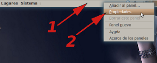 Abrir opciones del panel de ubuntu