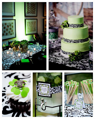 I 39m loving this color combination of black and white with pops of green