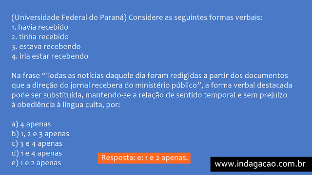 universidade-federal-do-parana-considere-as-sequintes-formas-verbais