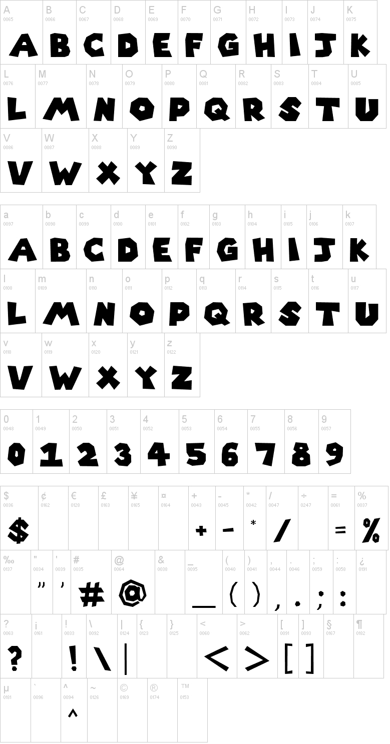 tipografia mario bros abecedario alfabeto