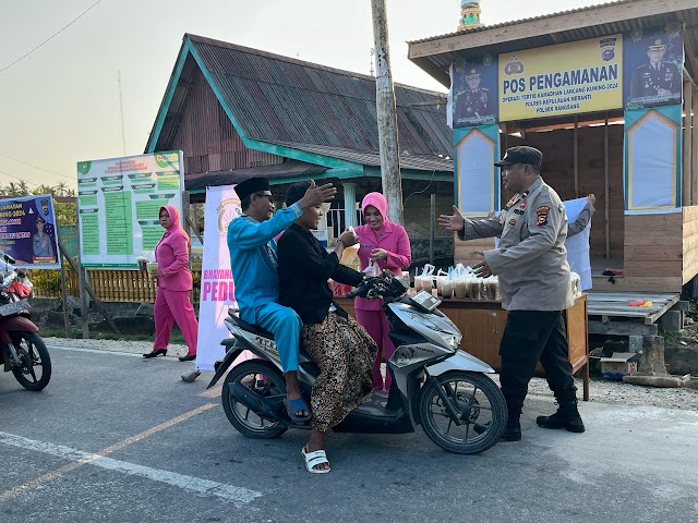 Indahnya Berbagi di Bulan Ramdahan, Polsek Rangsang Berbagi Takjil   