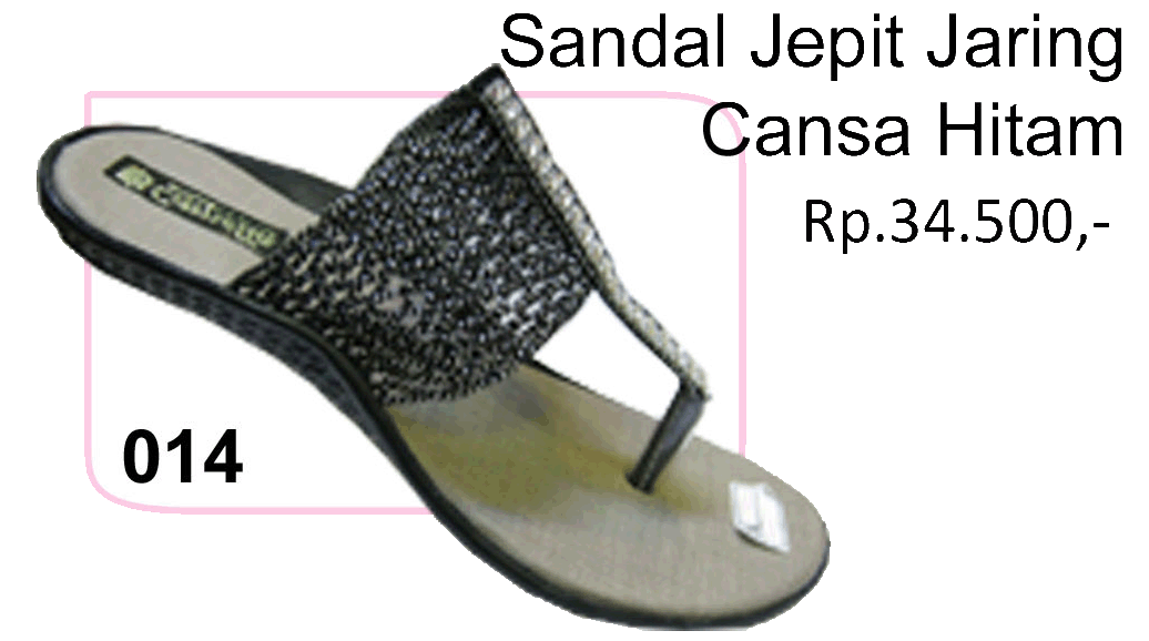 Sandal Jepit jaring  Cansa Hitam KIOS SEPATU  SENDAL