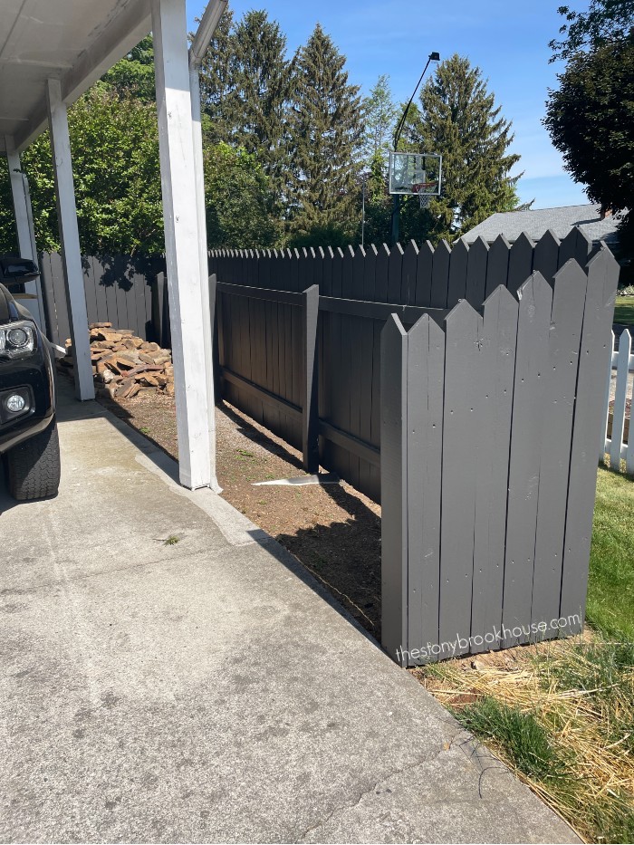 Finished Fence - carport