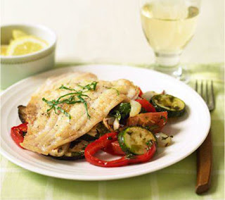 plaice with vegetables provençale