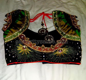 BLACK COLOUR DESIGNER BLOUSE EMBROIDERY BLACK COLOUR DESIGNER BLOUSE