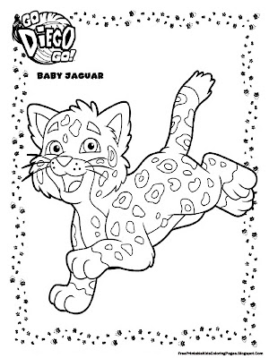 Diego Baby Jaguar Coloring Pages Printable