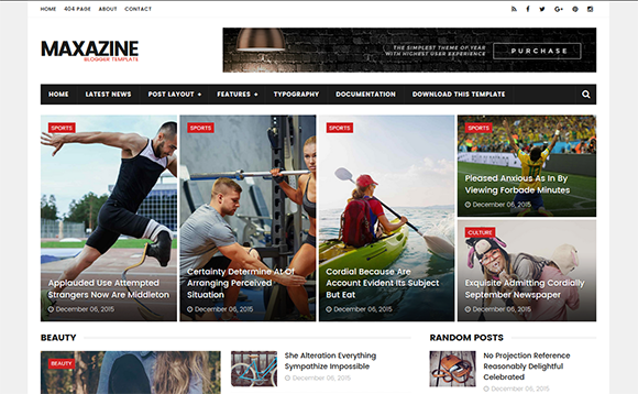 MaxaZine Blogger Template