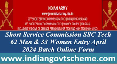 Short Service Commission SSC Tech 62 Men & 33 Women