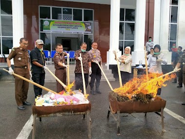 Kejari Langsa, Musnahkan Narkotika Sitaan Periode Maret hingga November 2019