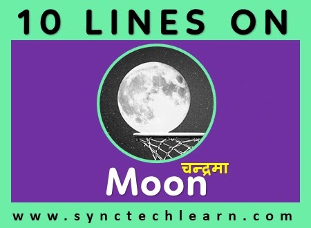 10 lines on moon in english