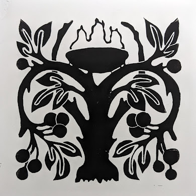 Tree of Knowledge motif print that parker made