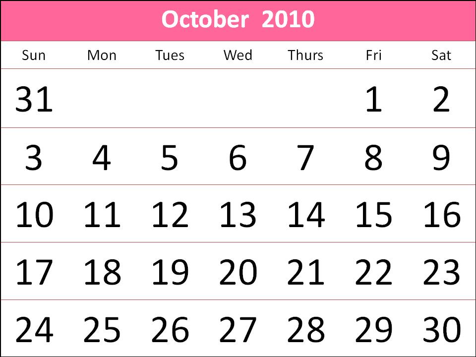 2010 october calendar. October+2010+calendar+