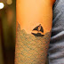 Pirate Ship Traveling On Monsoon Season Tattoo