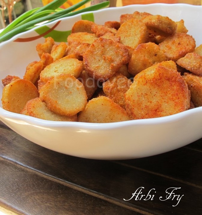 Spicy Arbi fry - Taro Root fry 