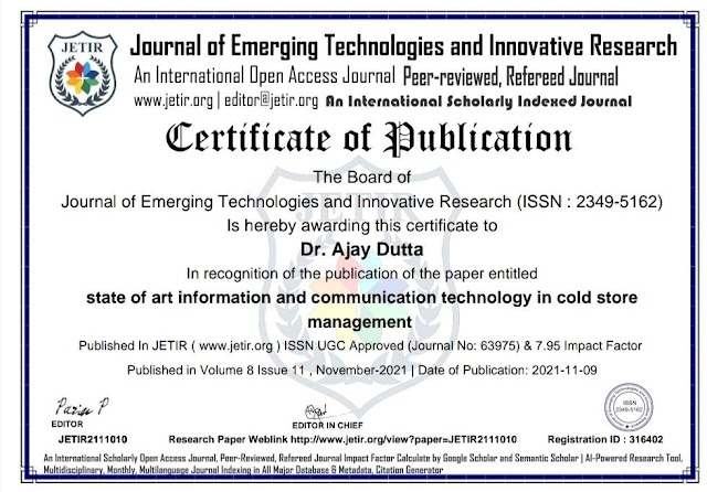 State of art information and communication technology in cold store management