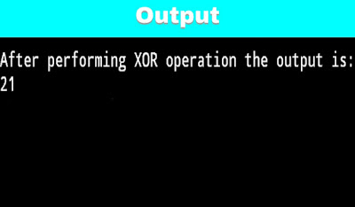 C program using bitwise XOR operator, C program using bitwise XOR