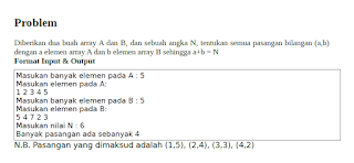 Menentukan Banyaknya Pasangan Bilangan Dengan Java