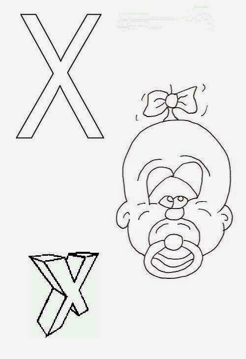 coloriages magiques alphabet letter x