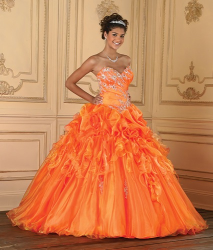 wedding dresses in orange