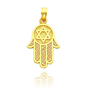 gold pendants for women. 14K Gold Hamsa Pendant