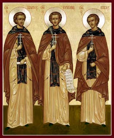 IMG STS. ACACIUS, Ignatius and Euthymius, New Martyrs of Mt Athos