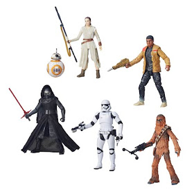 Star Wars: The Force Awakens The Black Series Wave 1 - “Jakku” Finn, “Jakku” Rey with BB-8, Kylo Ren, Chewbacca & First Order Stormtrooper