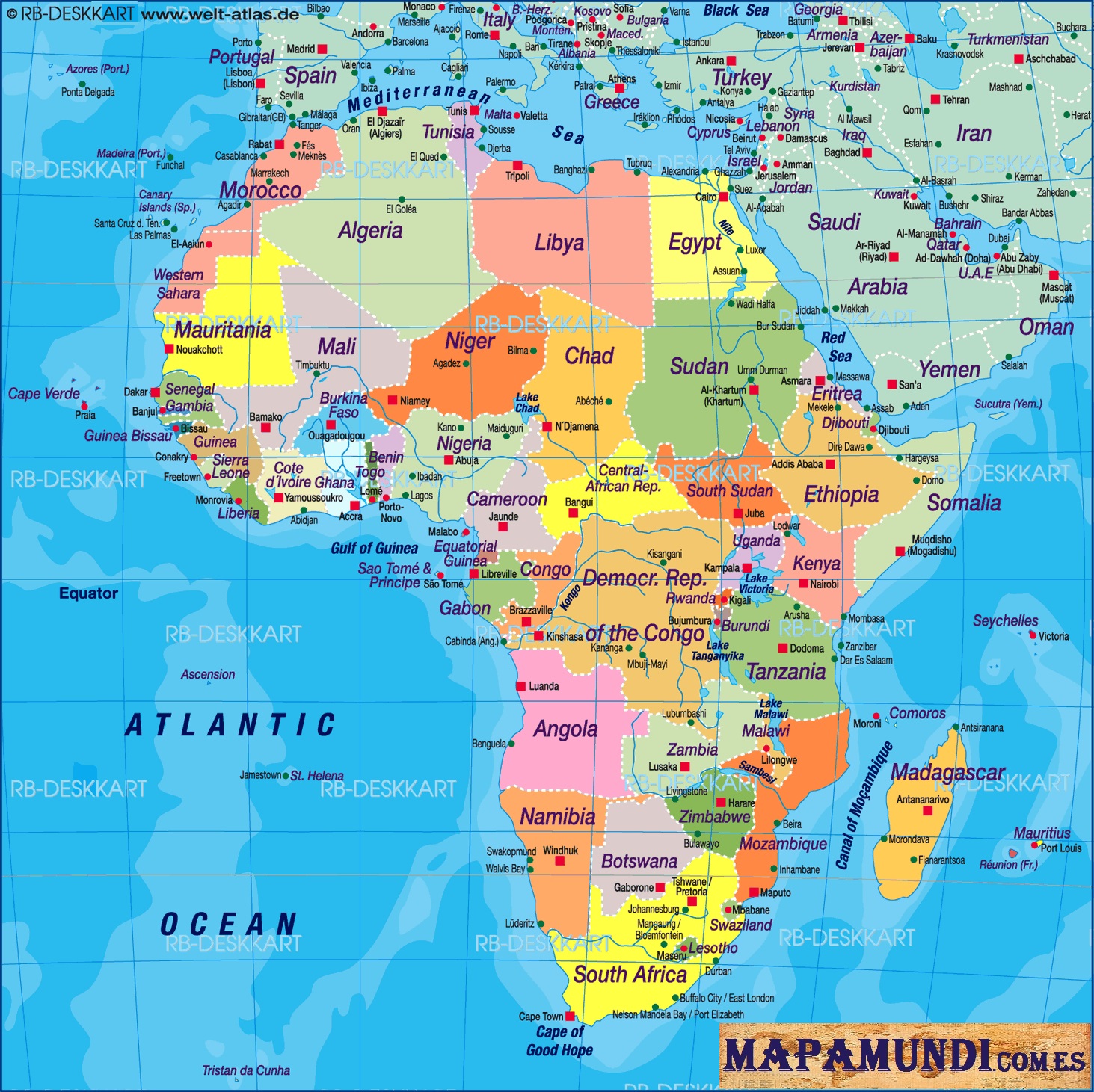 mapamundi | mapas del mundo y mucho más.: Mapamundi: Mapa de África