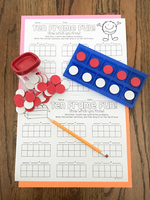 Fun and easy idea for math centers in Kindergarten, 1st grade, 2nd grade