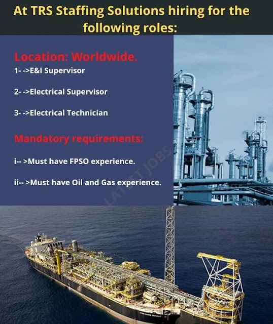 At TRS Staffing Solutions hiring for the following roles: