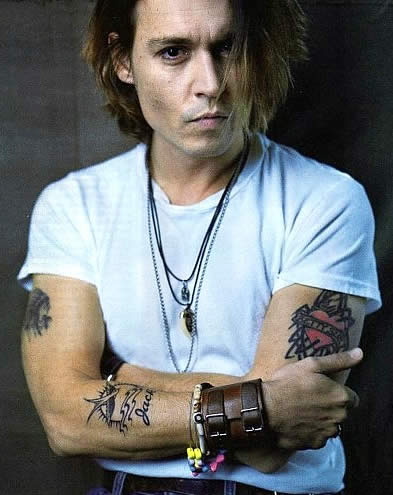 Johnny Depp Tattoos Photos