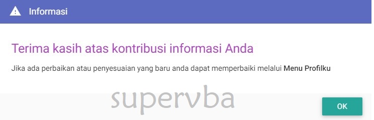 5. Berhasil melakukan Verval Data Mapel PKP