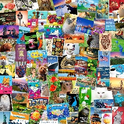 Image: POSTCARD SET of 50 cards. Postcard variety pack of a random assortment of 50 mixed postcards. Made in USA, by Postcard Fair