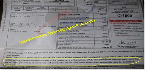 BSNL bill