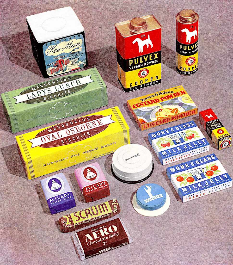 sugar and poison, a 1937 packaging industry illustration