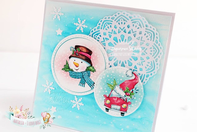 scrapbooking cardmaking handmade rękodzieło kartka kartki boże narodzenie święta bożego narodzenia merry christmas i love digi ilovedigi papierowe skarby karta z życzeniami wesołych świąt 