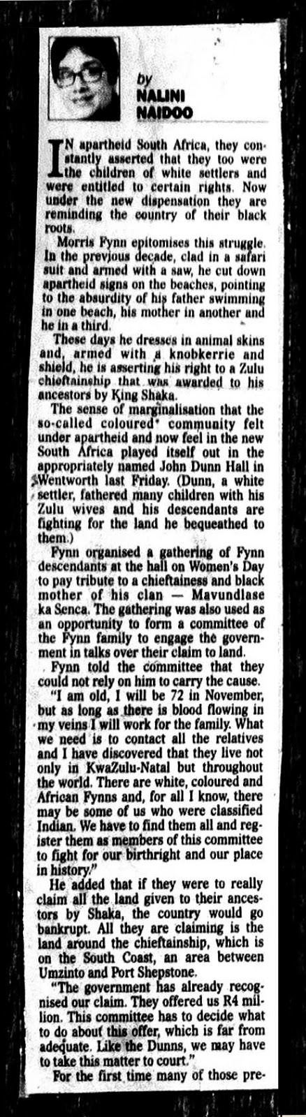 Morris Fynn Article